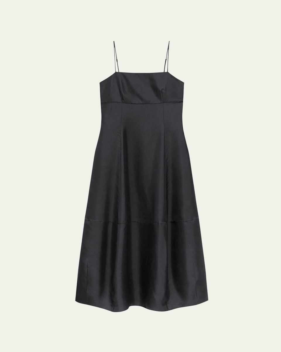 Sleeveless Silk-Twill Dress